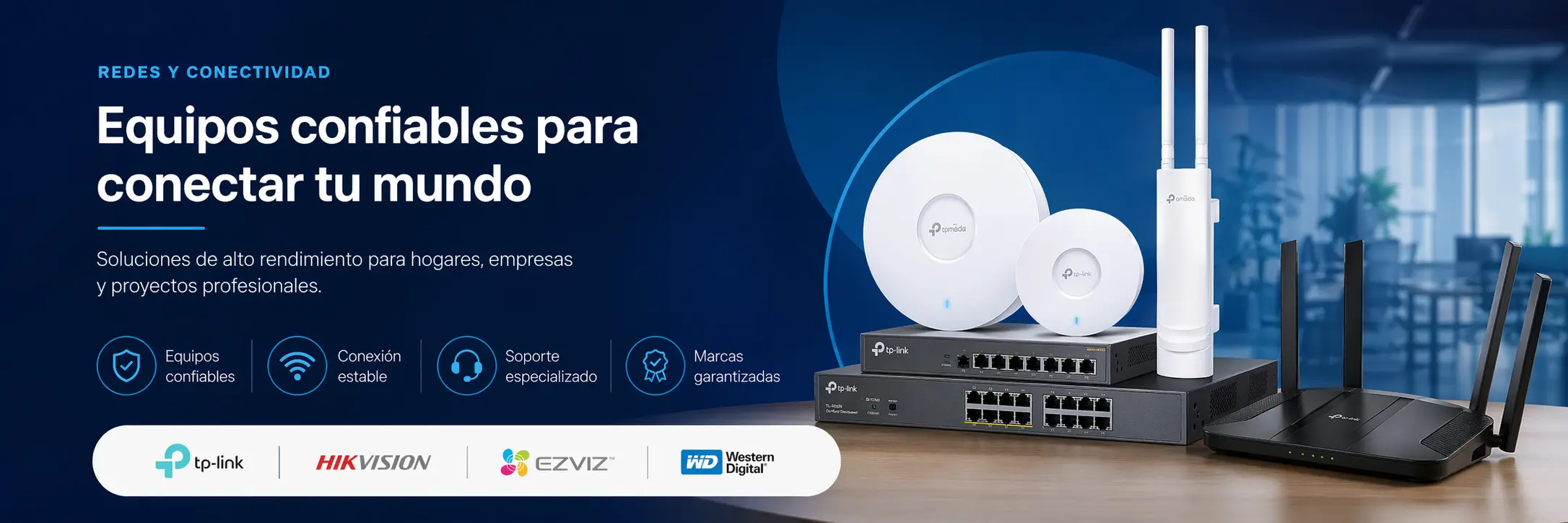 Equipos de networking para hogares y negocios